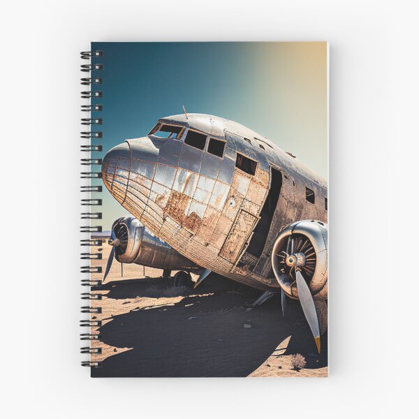 Item preview, Old Rusty Airplane in a Desert Scrapyard, AI Generated designed and sold by AirbornePrints.