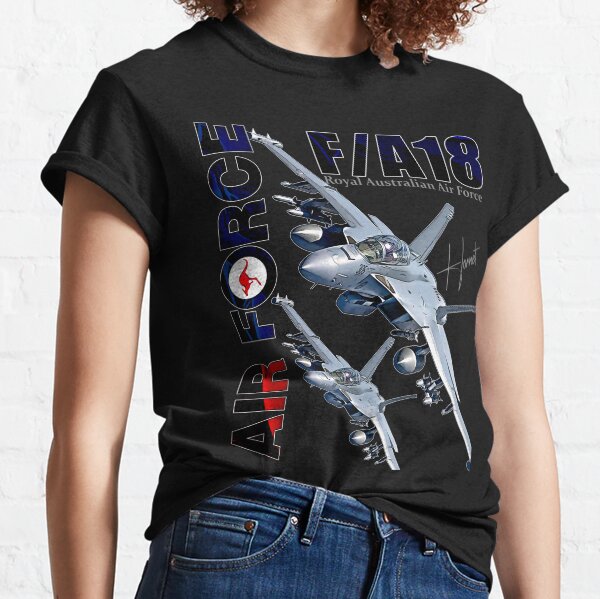 Vista previa del artículo con la obra «Avión de combate FA18 Hornet de la Fuerza Aérea Australiana RAAF», diseñado y vendido por Aerolovers.