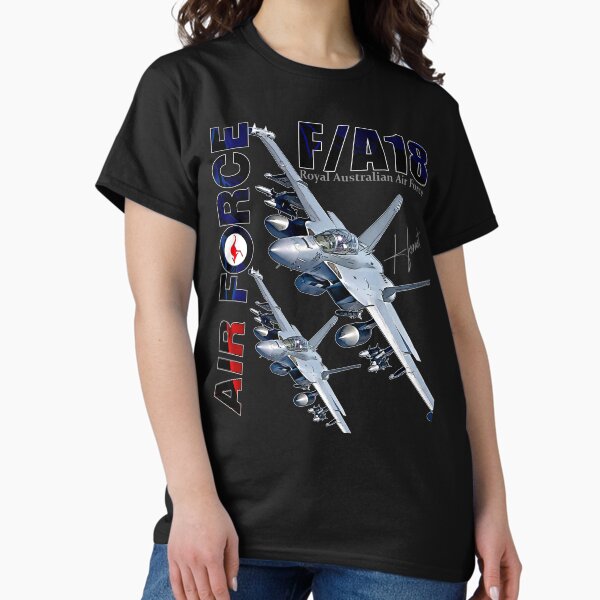 Vista previa del artículo con la obra «Avión de combate FA18 Hornet de la Fuerza Aérea Australiana RAAF», diseñado y vendido por Aerolovers.