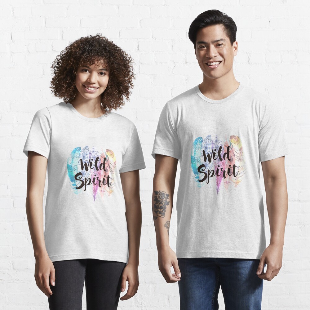 Vista previa del artículo con la obra «Camiseta esencial», diseñado y vendido por weloveboho.