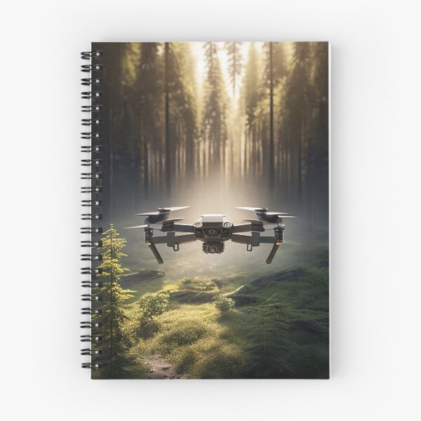 Item preview, Drone Hovering in a Forest Clearing, AI Generated designed and sold by AirbornePrints.