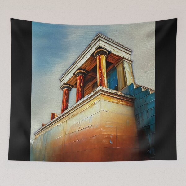 Item preview, "Painting of Knossos Palace" Uncovering the Mystery. An Exploration of Ancient Greek Art and Culture. designed and sold by nicpa-art.