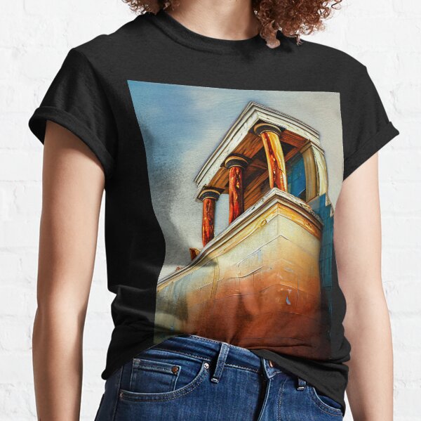 "Painting of Knossos Palace" Uncovering the Mystery. An Exploration of Ancient Greek Art and Culture. Classic T-Shirt
