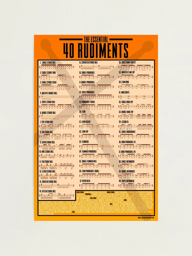 Vic Firth Rudiments Poster Vic Discount Firth Poster