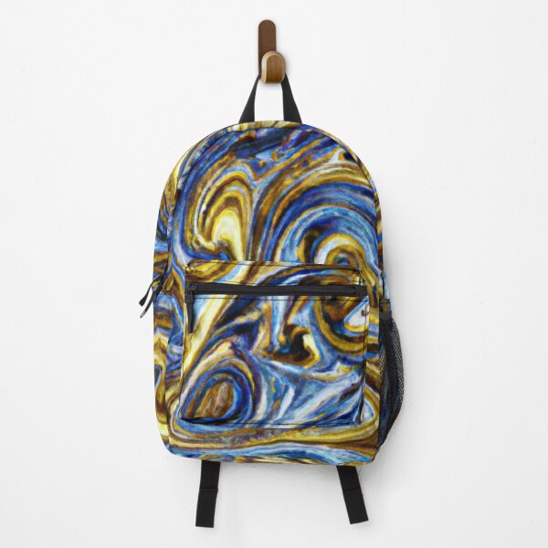Item preview, Flowing colors of blue and gold designed and sold by The Iconic Minimalist.