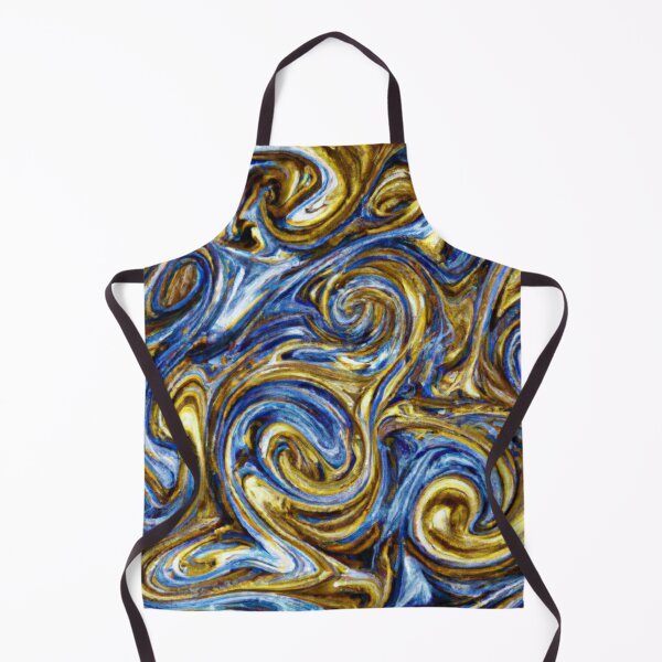 Item preview, Flowing colors of blue and gold designed and sold by The Iconic Minimalist.