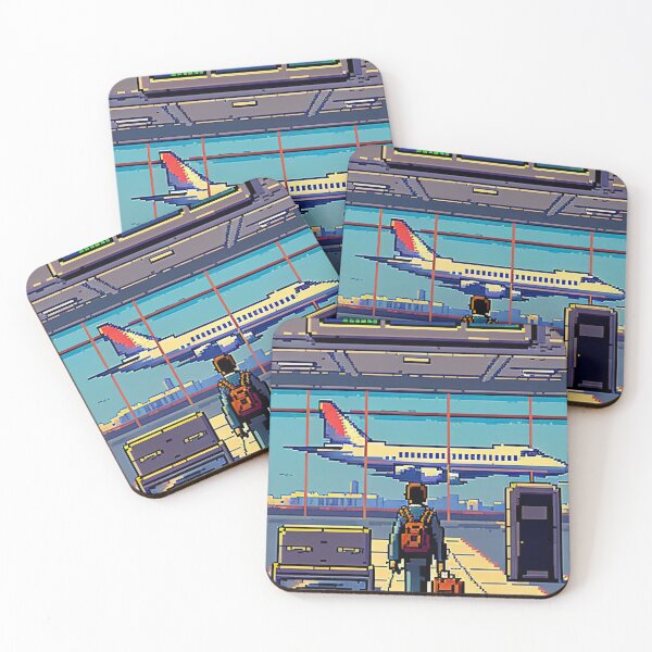 Item preview, Airport Scene in the Style of a 1990s Adventure Game, AI Generated designed and sold by AirbornePrints.