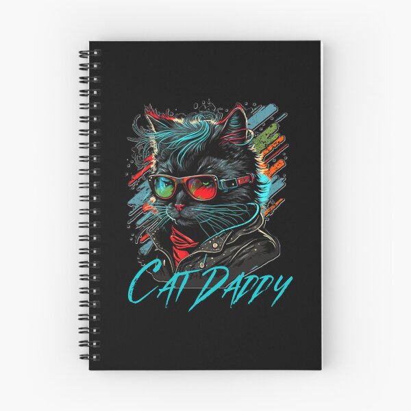Item preview, Cat Daddy Black Cat Vintage Eighties Style Cat Retro designed and sold by M&D ⭐⭐⭐⭐⭐.