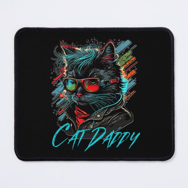 Item preview, Cat Daddy Black Cat Vintage Eighties Style Cat Retro designed and sold by M&D ⭐⭐⭐⭐⭐.