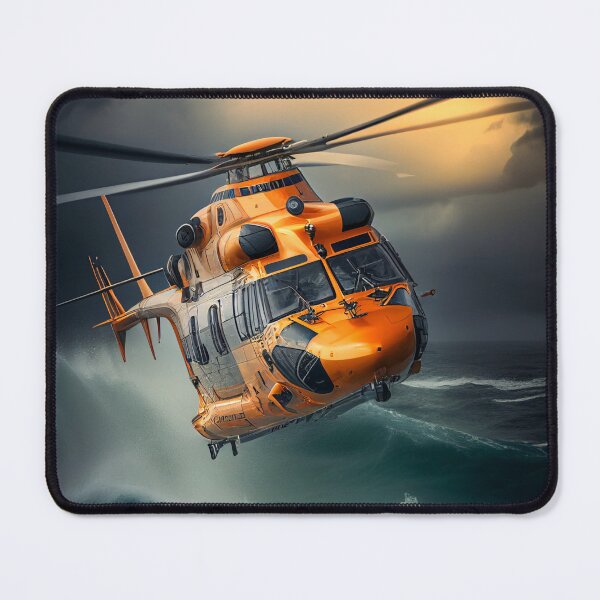 Item preview, Rescue Heliopter Flying Low Above Rough Seas, AI Generated designed and sold by AirbornePrints.