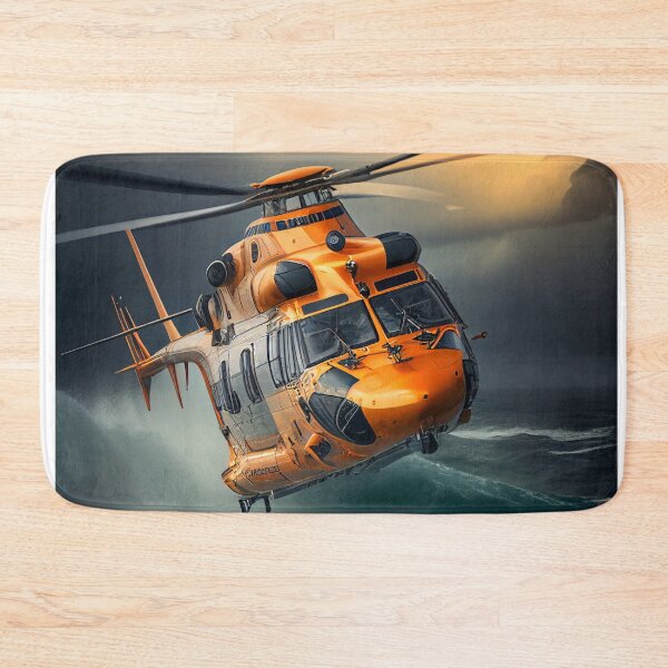 Item preview, Rescue Heliopter Flying Low Above Rough Seas, AI Generated designed and sold by AirbornePrints.