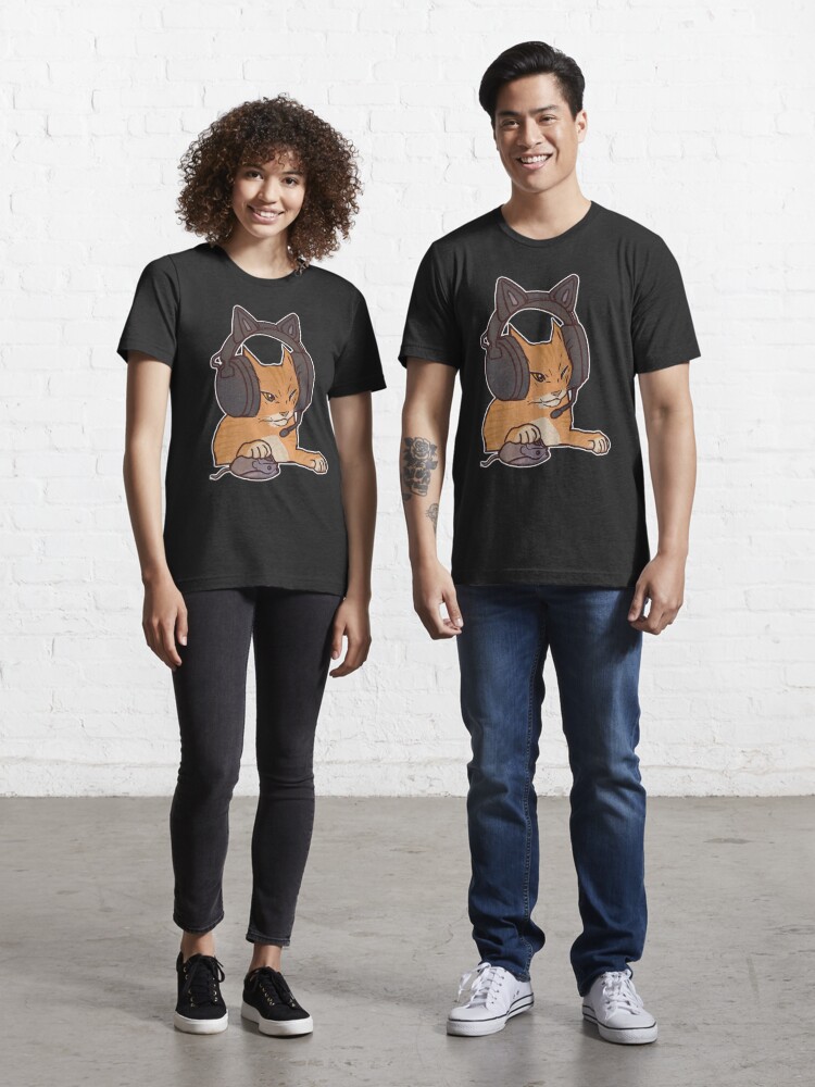  Awesome Cat Gaming Gift Shirt Video Games Nerd Kitten