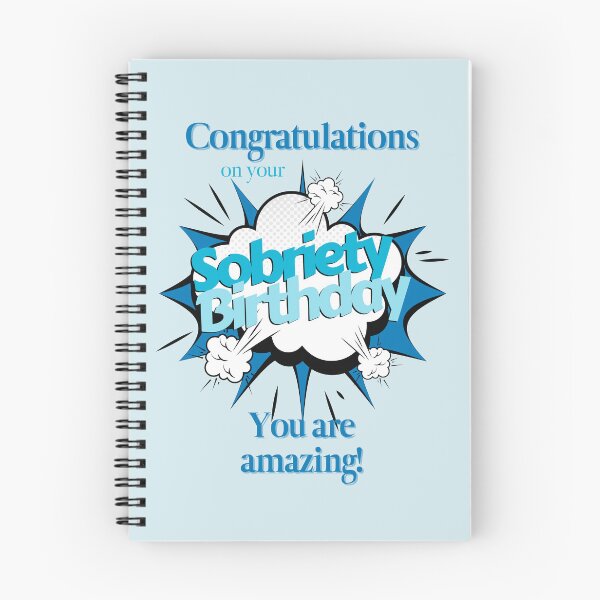 Item preview, Sobriety Birthday Pow! Blue - AA Congratulations designed and sold by superbling.