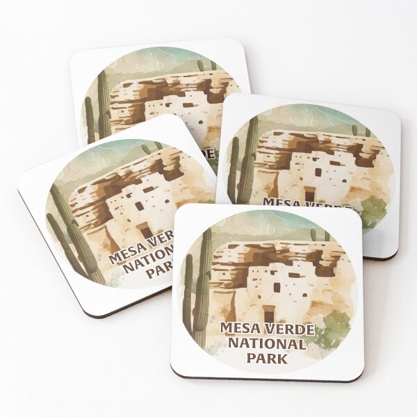 Item preview, Mesa Verde National Park Boho Watercolor Circle designed and sold by PikoApparel.