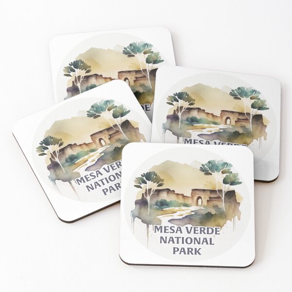 Item preview, Mesa Verde National Park Boho Watercolor Circle designed and sold by PikoApparel.