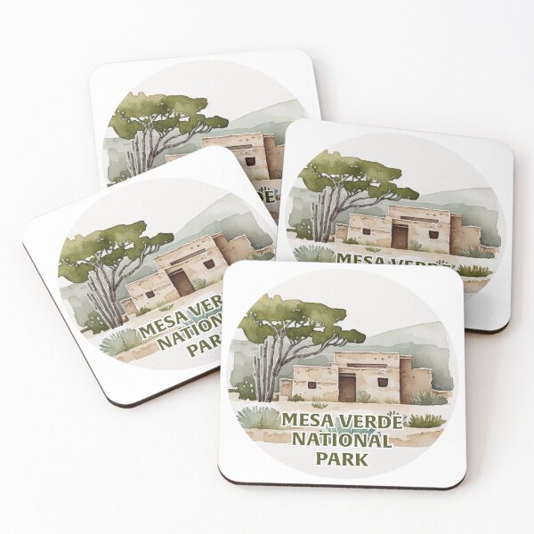 Item preview, Mesa Verde National Park Boho Watercolor Circle designed and sold by PikoApparel.