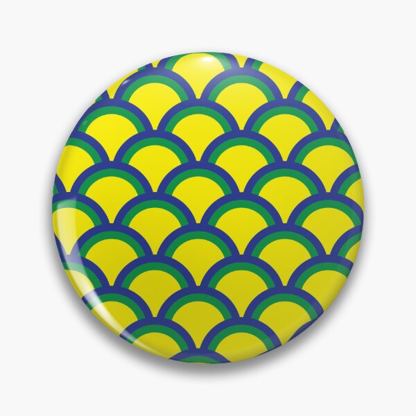 Item preview, Seigaiha Japanese Wave Pattern | Blue, Green, Yellow designed and sold by rsty11.