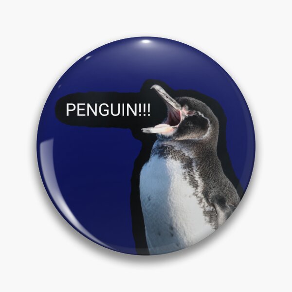 Artikelvorschau, Galapagos Penguin sees a Penguin (Dark Blue #060D5B background) entworfen und verkauft von SBPenguins.