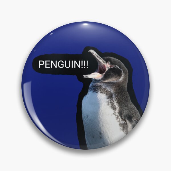 Artikelvorschau, Galapagos Penguin sees a Penguin (Blue #0F1D7B background) entworfen und verkauft von SBPenguins.