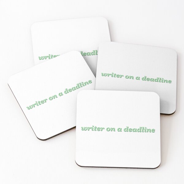 Item preview, Writer on a deadline psa quote announcement for writers authors bloggers green designed and sold by juhsmin.