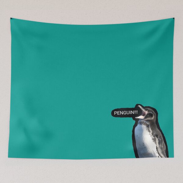 Artikelvorschau, Galapagos Penguin sees a Penguin (Teal #03A096 background) entworfen und verkauft von SBPenguins.