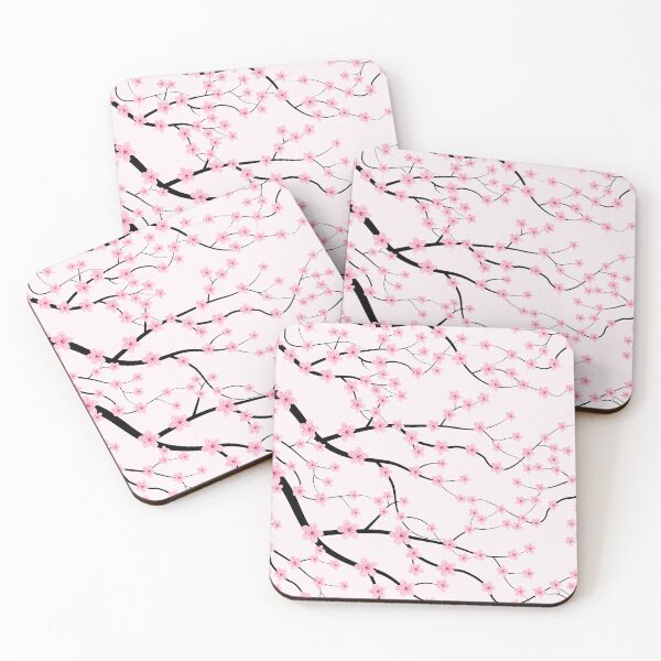 Item preview, Cute Sakura Cherry Blossom Pattern on Light Pink designed and sold by humnoo.