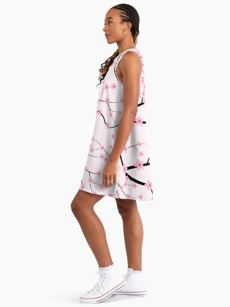 Cute Sakura Cherry Blossom Pattern on Light Pink