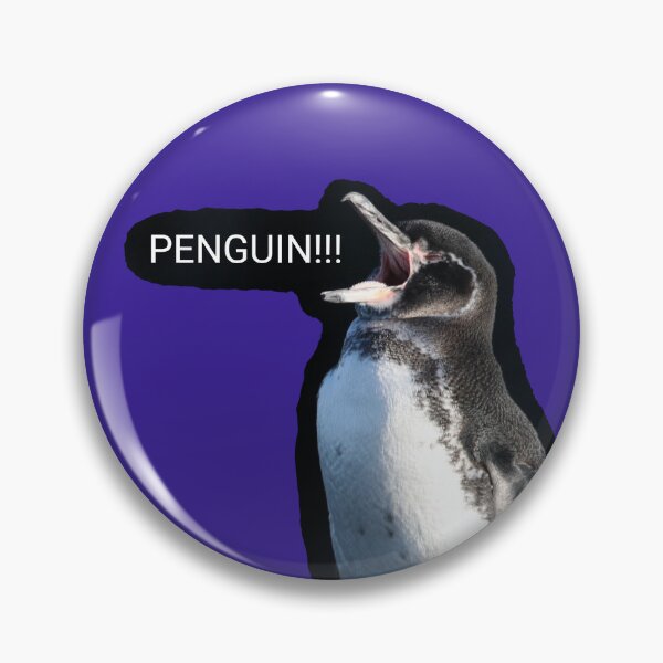 Item preview, Galapagos Penguin sees a Penguin (Dark Purple #3A2096 background) designed and sold by SBPenguins.