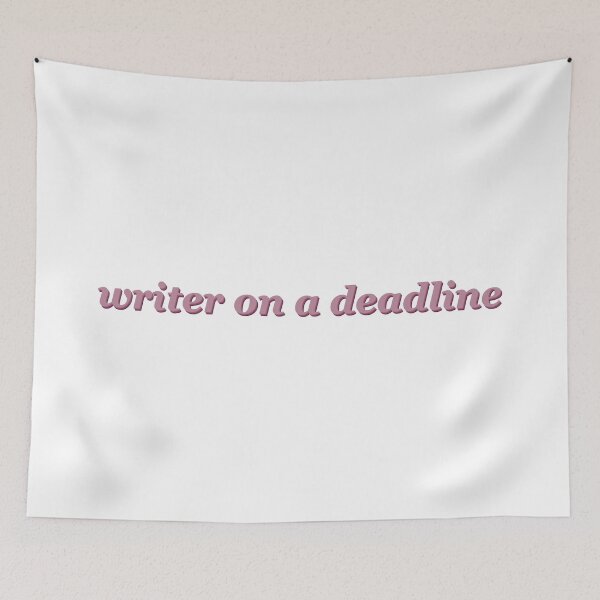 Item preview, Writer on a deadline psa announcement for writers authors bloggers pink designed and sold by juhsmin.