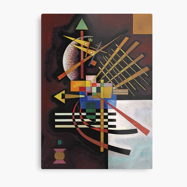 Kandinsky - Above and Left, popular abstract artwork Metal Print