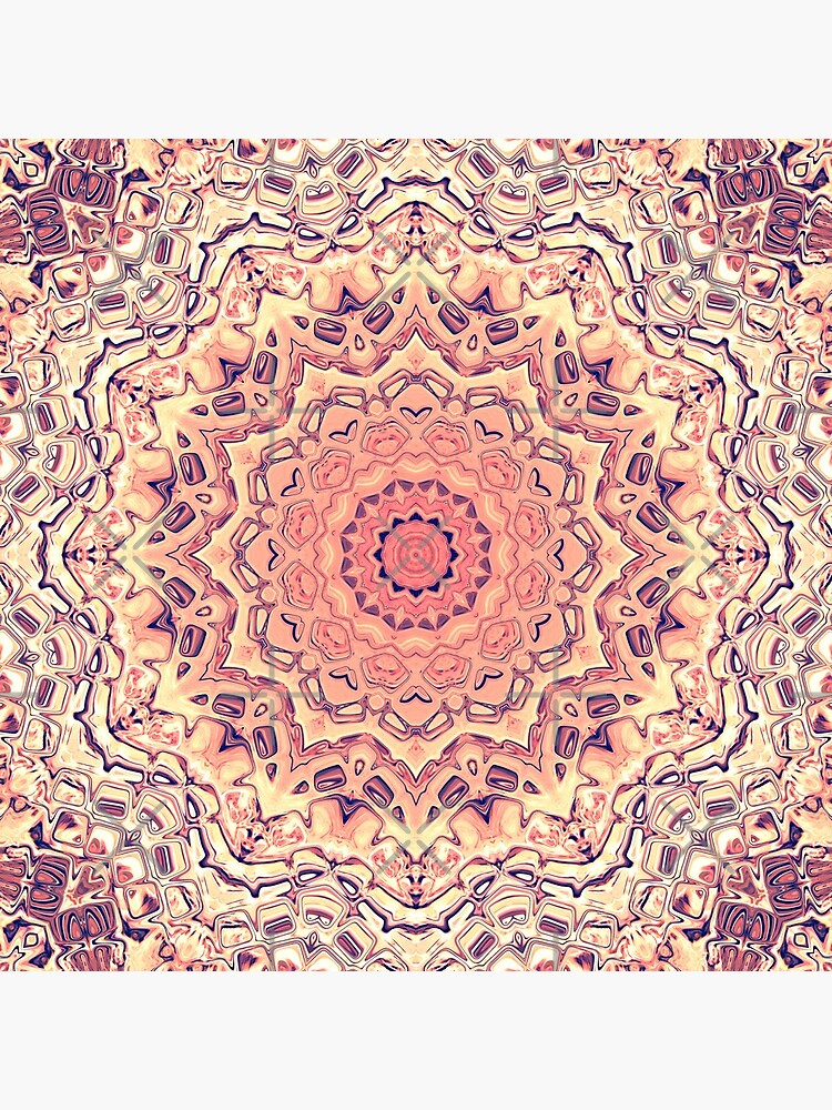 Orange And Gold Mandala by perkinsdesigns
