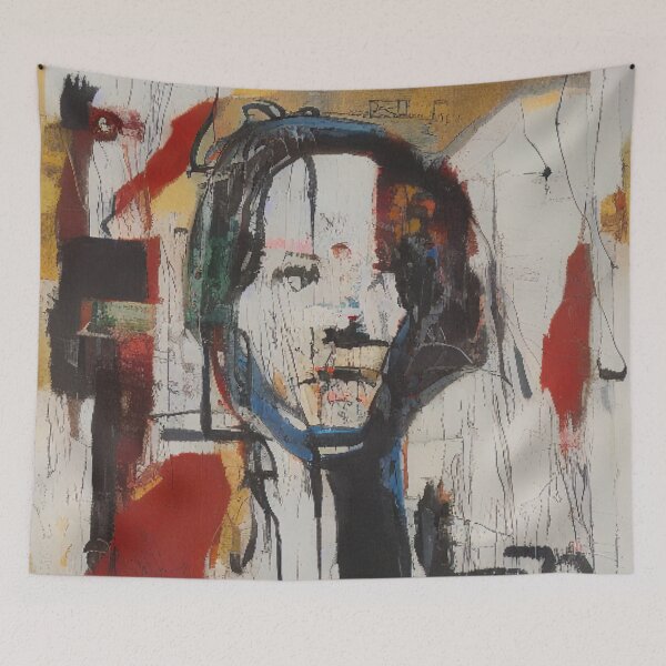 Item preview, Empowered Femininity: An Abstract Expressionist Street Art Portrait of a Woman designed and sold by ArtazaBazaar.