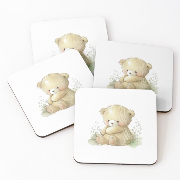 Item preview, Super Cute Teddy Bear Watercolor Illustrations designed and sold by yumeokoete.