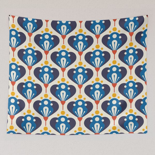 Item preview, 2723 A - modern midcentury flowers pattern designed and sold by RouCouCou.