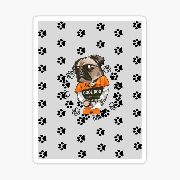 Pet bowls design: cool Dog Sticker