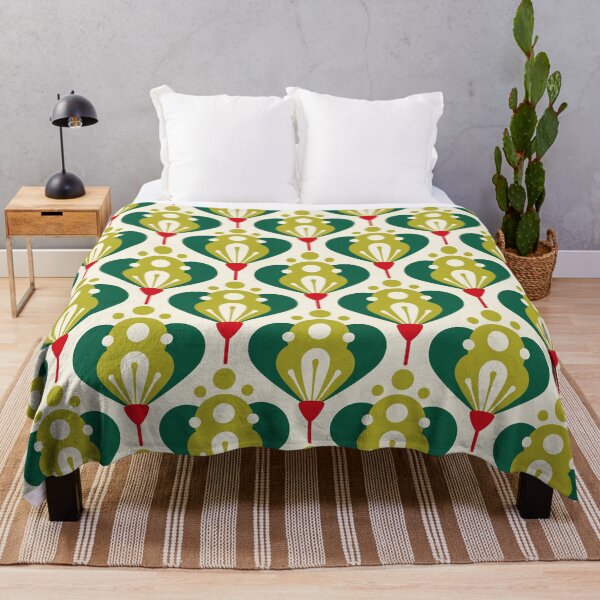 Item preview, 2723 B - modern midcentury flowers pattern designed and sold by RouCouCou.