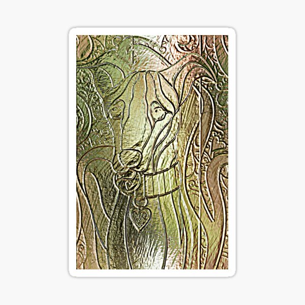 Gold dog Sticker