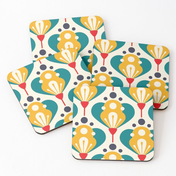 Item preview, 2723 D - modern midcentury flowers pattern designed and sold by RouCouCou.
