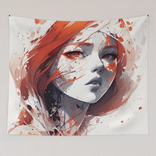 Item preview, "The Enigmatic Beauty: A Mysterious Fiery Redhead with Magical Eyes" designed and sold by atsuko kuradome.