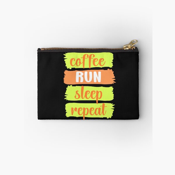 Item preview, Coffee, RUN, sleep, repeat slogan (orange) designed and sold by LaylaEvans1.