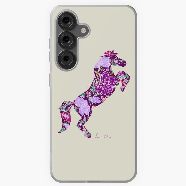 Aperçu de l'œuvre Silhouette de fleur de cheval d'élevage - Améthyste créée et vendue par LanaMaesDesign.