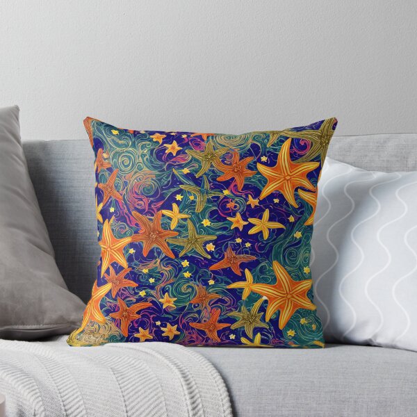 Item preview, Starfish Pattern Painting. Tropical Theme - VII designed and sold by Sowari-Pillows.