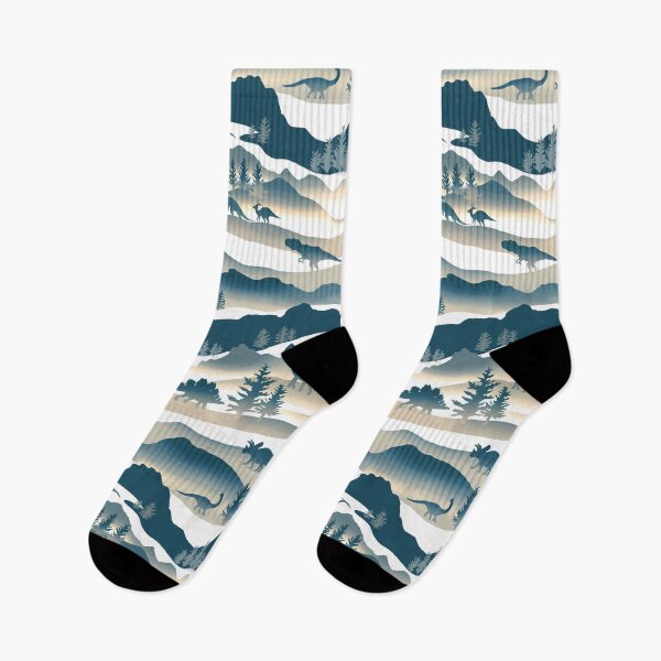 Item preview, Whimsical Dino Wilderness - Cream and Navy  designed and sold by TigaTiga.