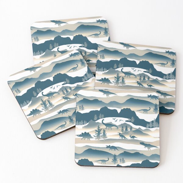Item preview, Whimsical Dino Wilderness - Cream and Navy  designed and sold by TigaTiga.