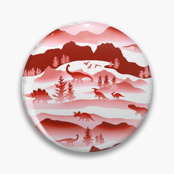 Item preview, Whimsical Dino Wilderness - Red, Pink designed and sold by TigaTiga.