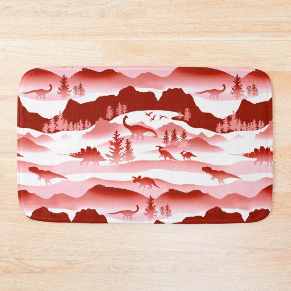 Item preview, Whimsical Dino Wilderness - Red, Pink designed and sold by TigaTiga.