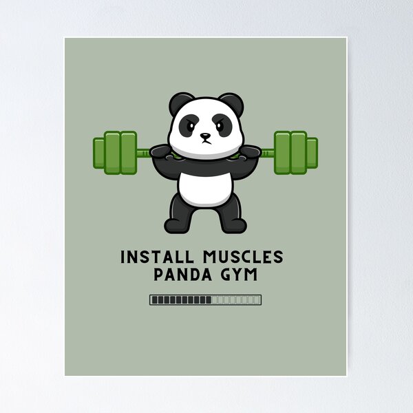 I can bear the pain, weightlifting, bear, bodybuilding, gym, teddy bear,  workout, animal lover, baby panda, bamboo, birthday gifts, body builder,  cute panda, exercise, fitness, funny panda, Poster for Sale by bimmer325