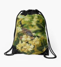 Busy Bee Stops For A Rest Drawstring Bag