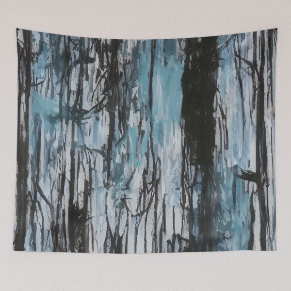 Item preview, Lost in the Enchanted Forest: A Dark Abstract Painting designed and sold by ArtazaBazaar.