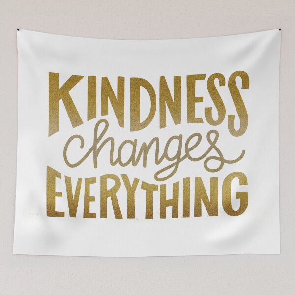 Item preview, Kindness Changes Everything: Gold on White designed and sold by taylorsmith03.